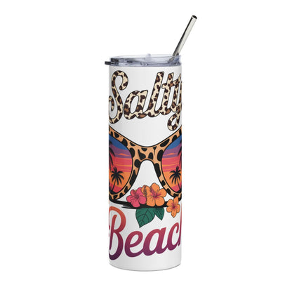 Salty Beach Leopard Sunglasses Tropical Sunset
