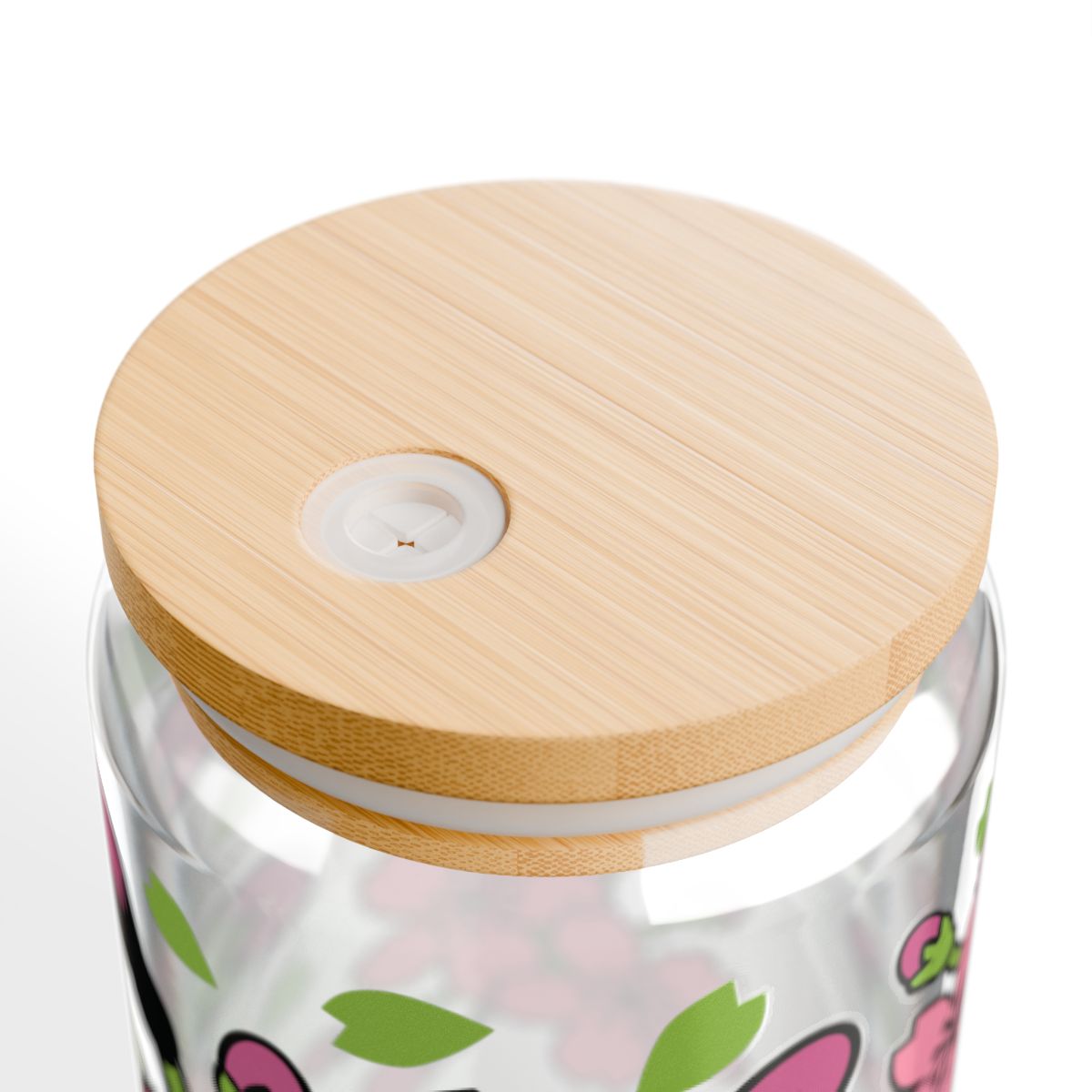 16oz Pink Cherry Blossom Sipper Glass