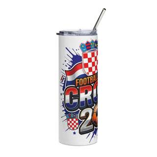 Croatia 2026 football tumbler alternate view