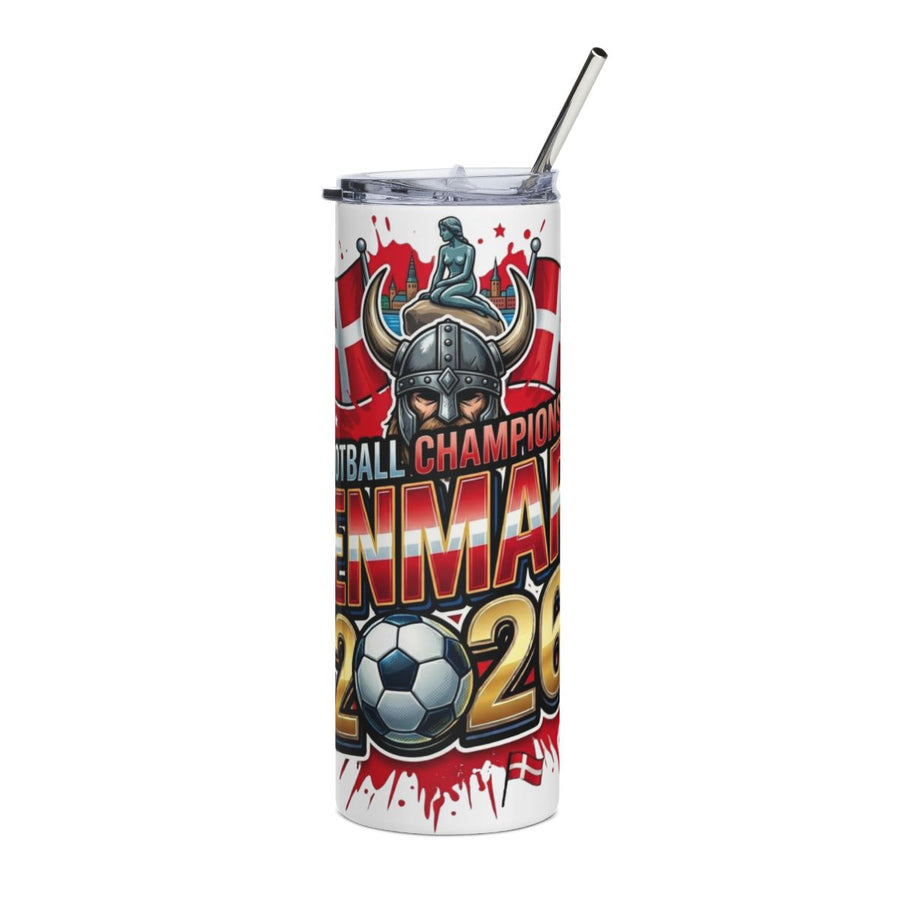 Denmark 2026 Football Tumbler – Insulated Soccer Fan Cup