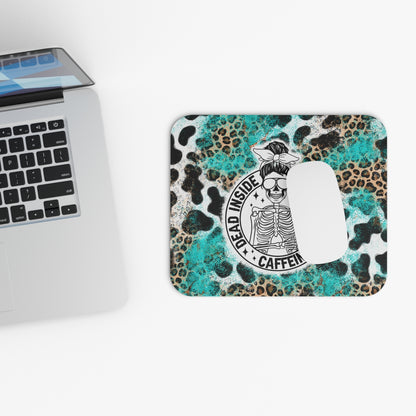 Teal Leopard Print Rectangle — Stylish Animal-Print Desk Mat