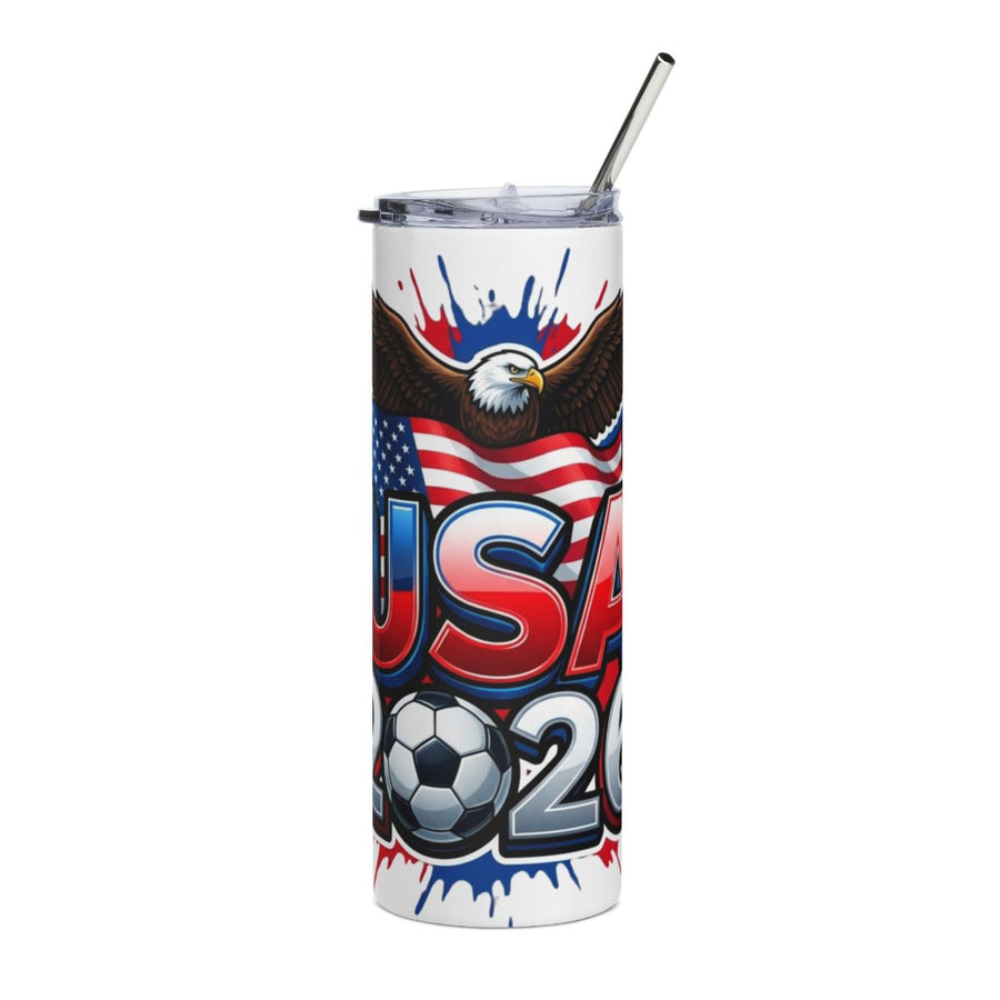 USA 2026 Football Tumbler – Patriotic Soccer Fan Cup