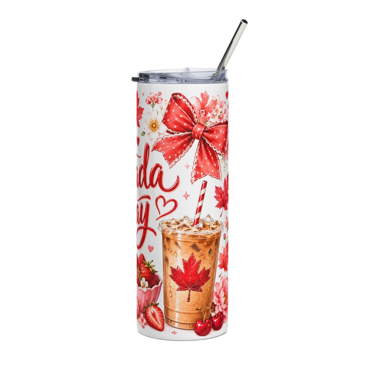 Sweet Canada Day tumbler design view