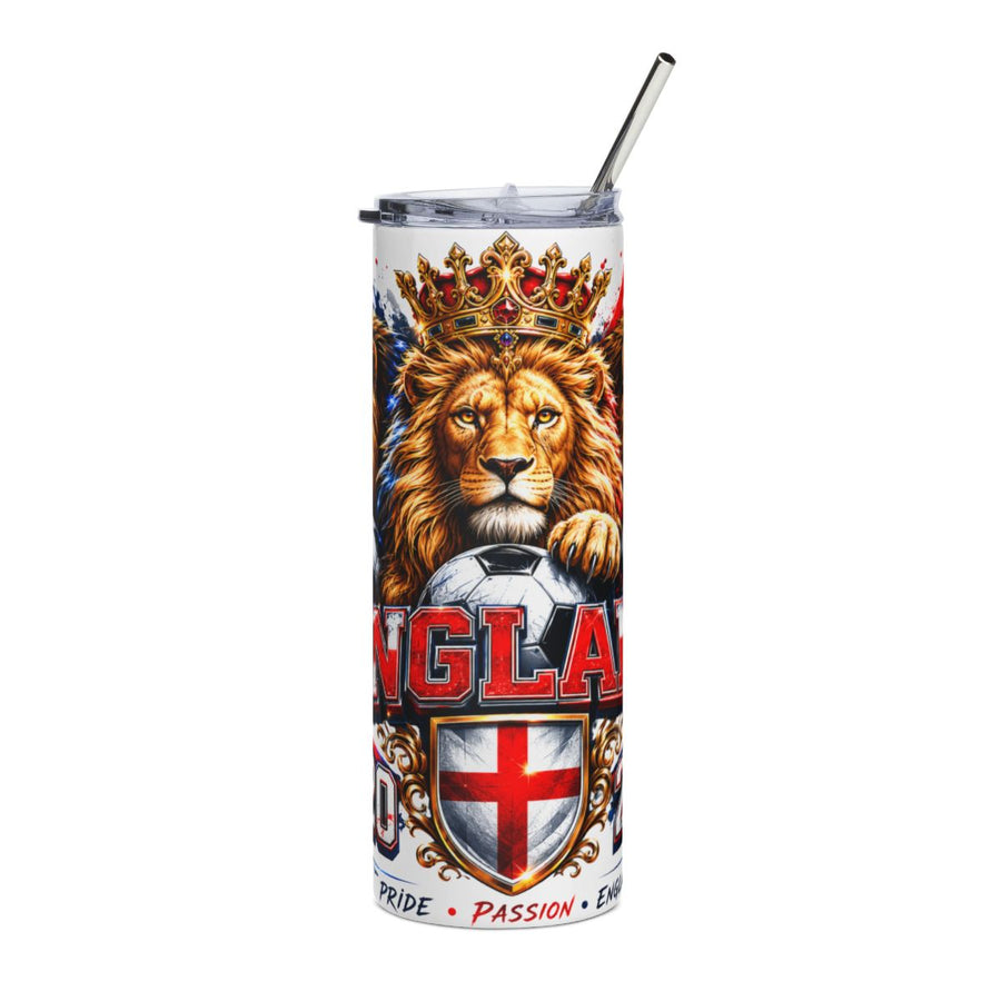 England 2026 Football Tumbler – Royal Lion Soccer Fan Cup