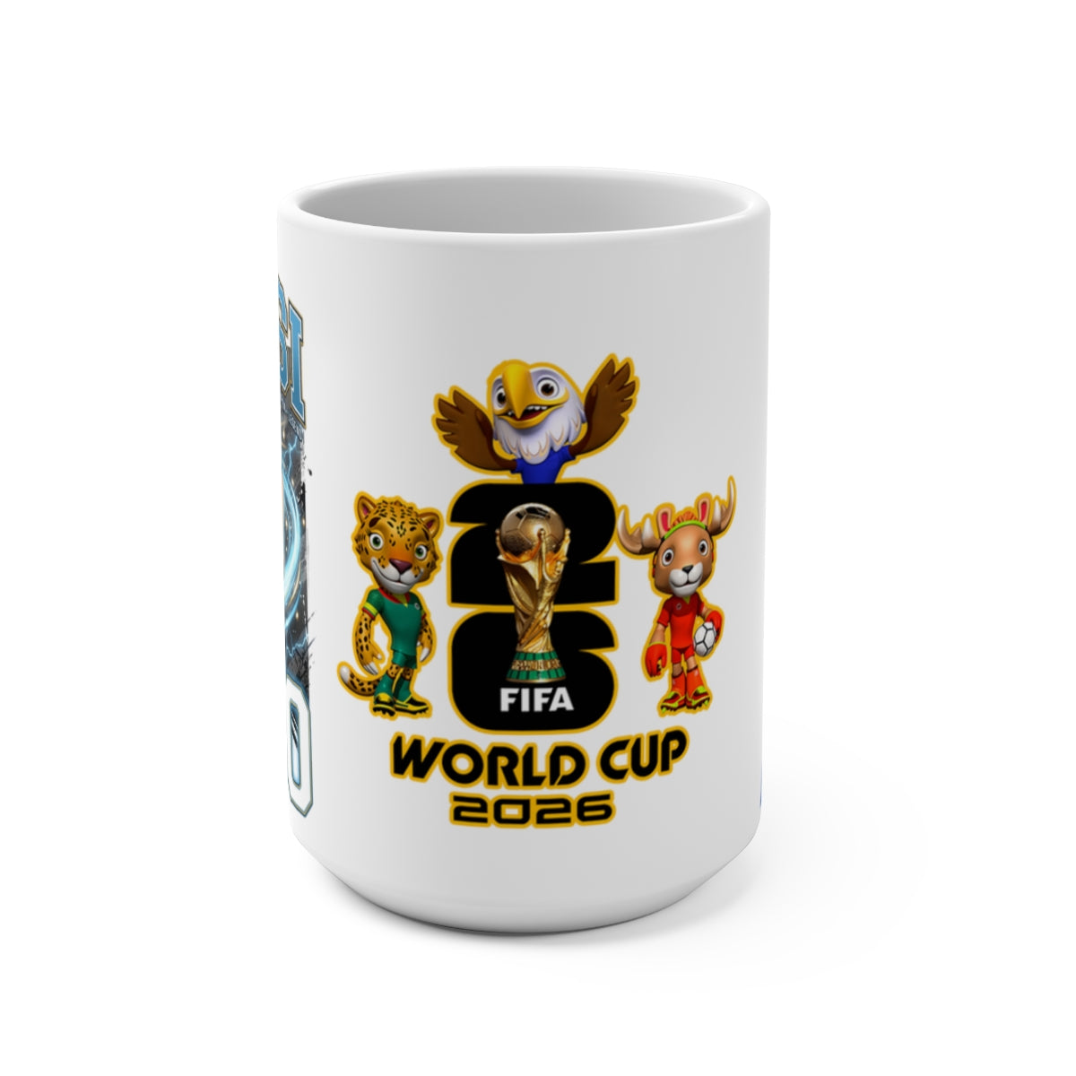 Messi Argentina football mug alternate view