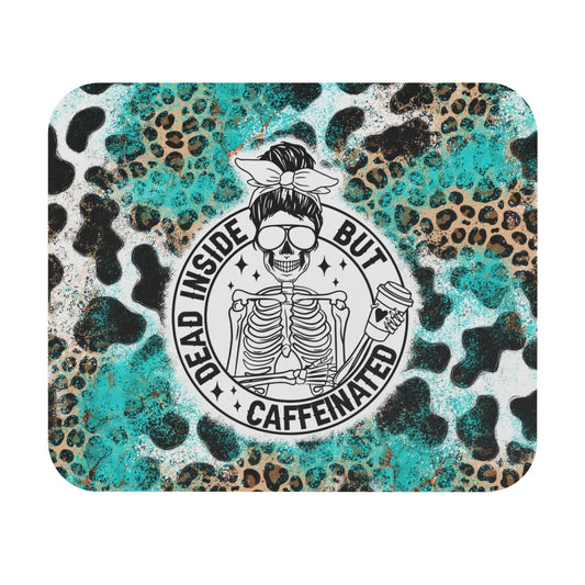 Teal Leopard Print Rectangle — Stylish Animal-Print Desk Mat