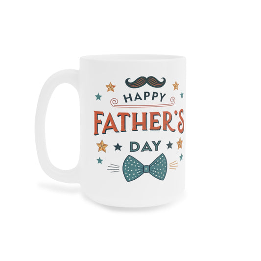 "Happy Father's Day" Mustache & Bow Tie Design