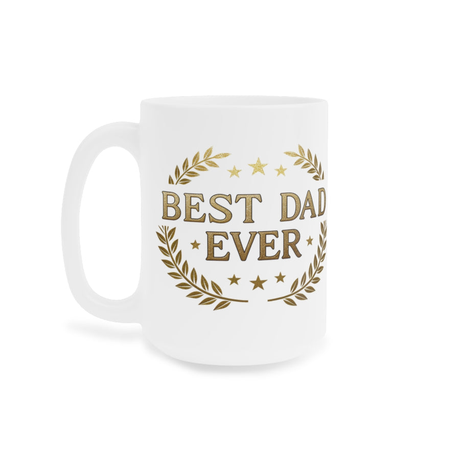 Best Dad Ever Gold Laurel Mug – Father’s Day Gift