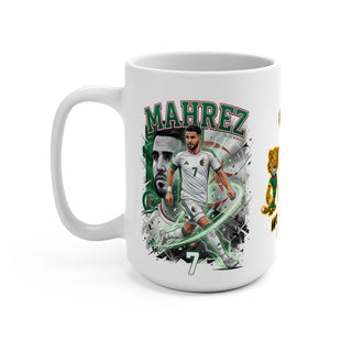 Mahrez Algeria football mug with green white and red design