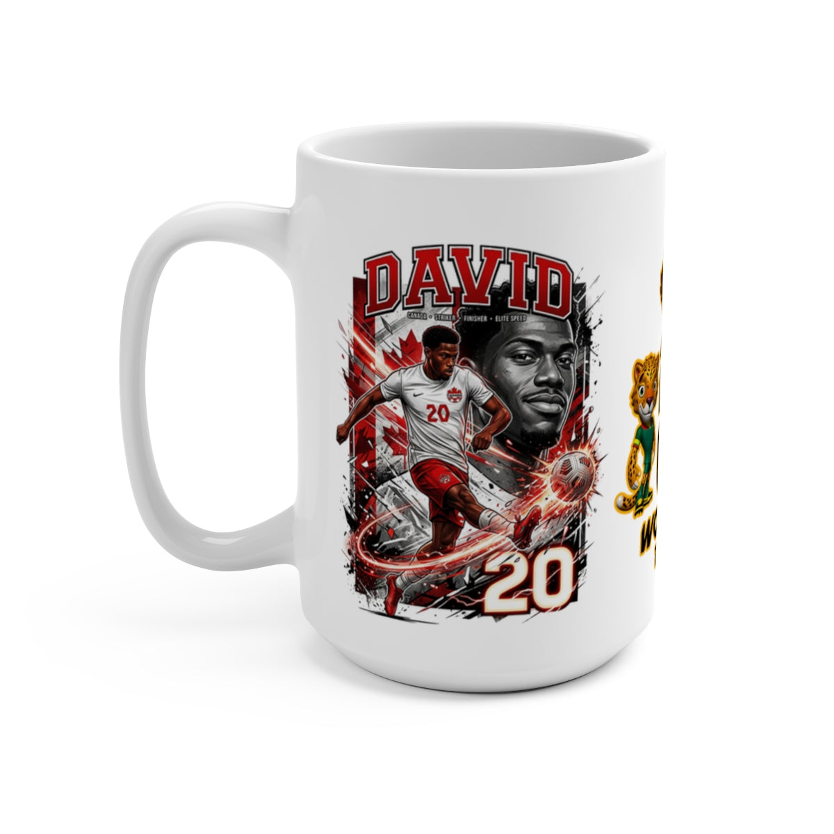 David number 20 Canada football mug