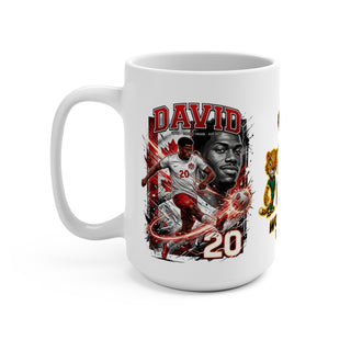 David number 20 Canada football mug