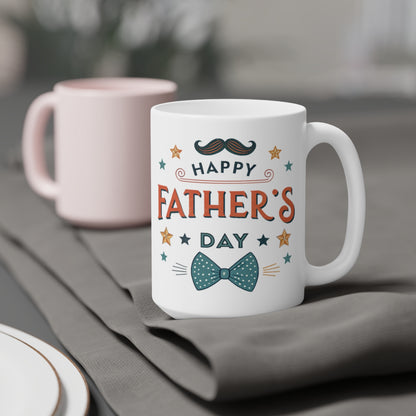 "Happy Father's Day" Mustache & Bow Tie Design