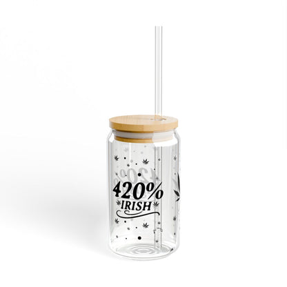 16oz 420% Irish Cannabis Leaf Sipper Glass