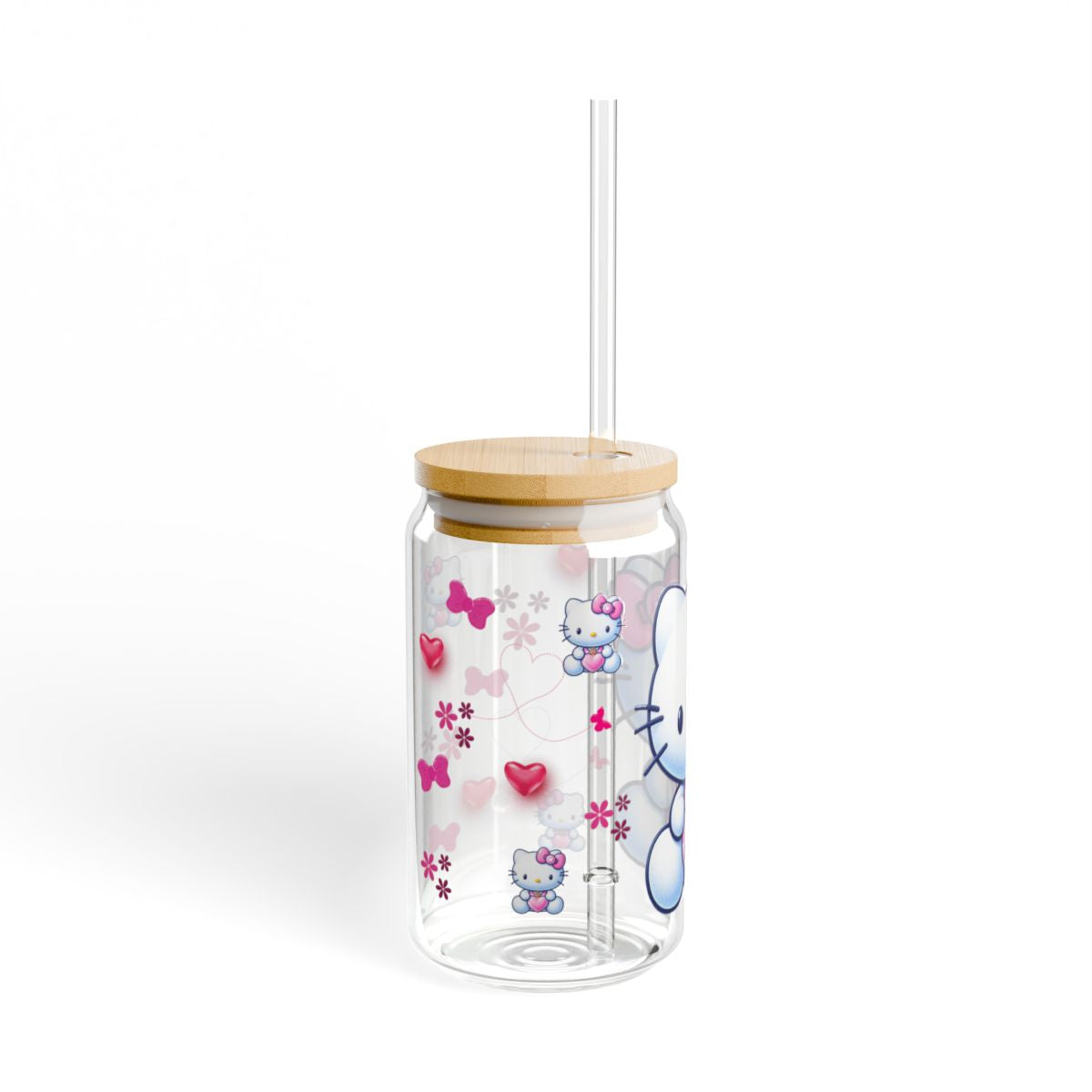 Hello Kitty Heart Sipper Glass