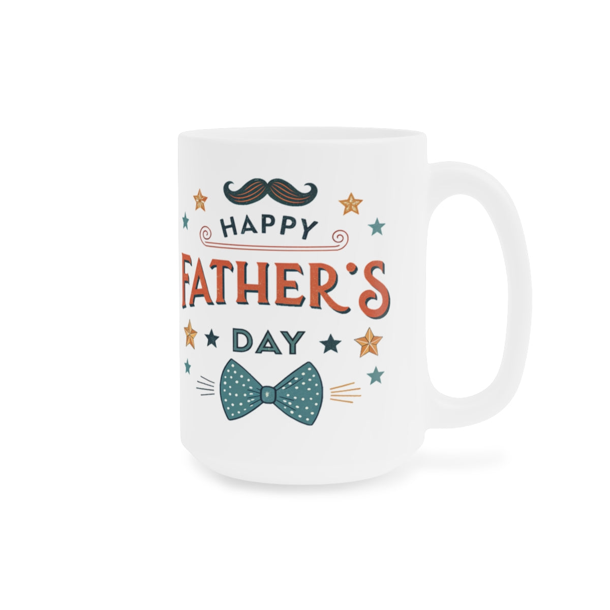 "Happy Father's Day" Mustache & Bow Tie Design