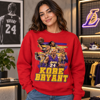 Kobe Bryant Tribute Graphic Apparel — Red Crewneck; one garment per purchase