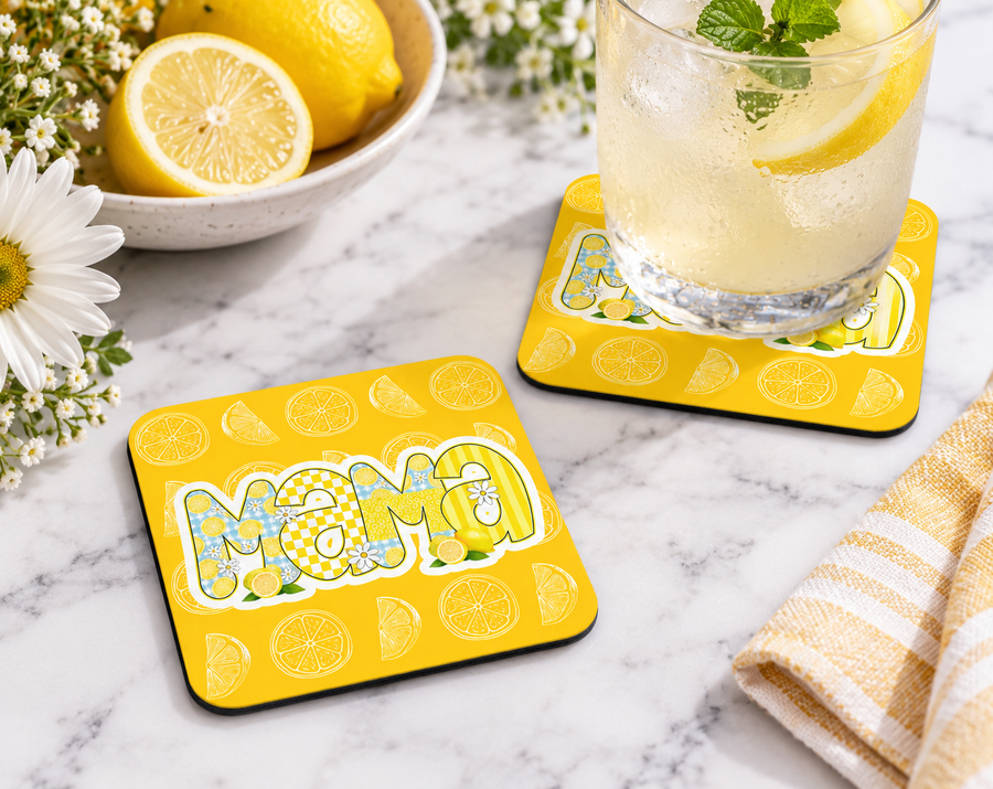 Mama Lemon Coaster – Bright Citrus Mother’s Day Gift