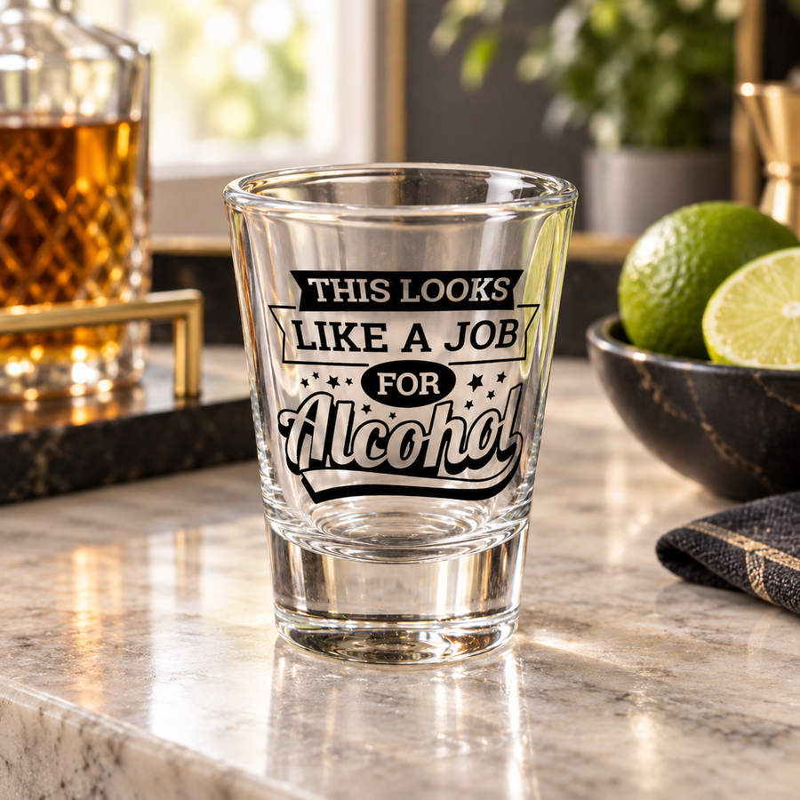 This Looks Like a Job for Alcohol Shot Glass – Funny Gift