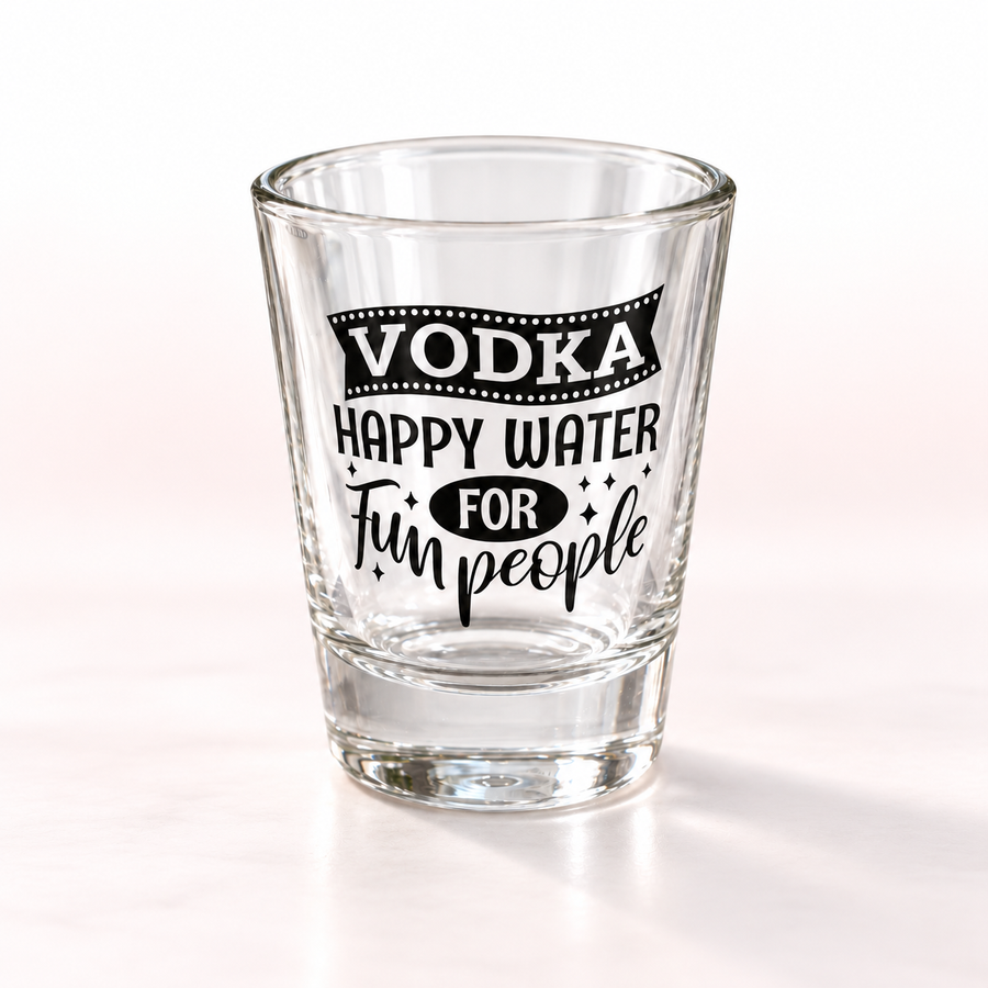 Vodka Happy Water Shot Glass – Funny Vodka Lover Gift