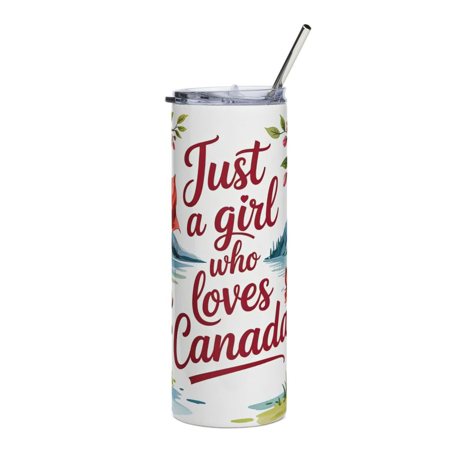 Just a Girl Who Loves Canada 20oz Tumbler – Canadian Pride Gift