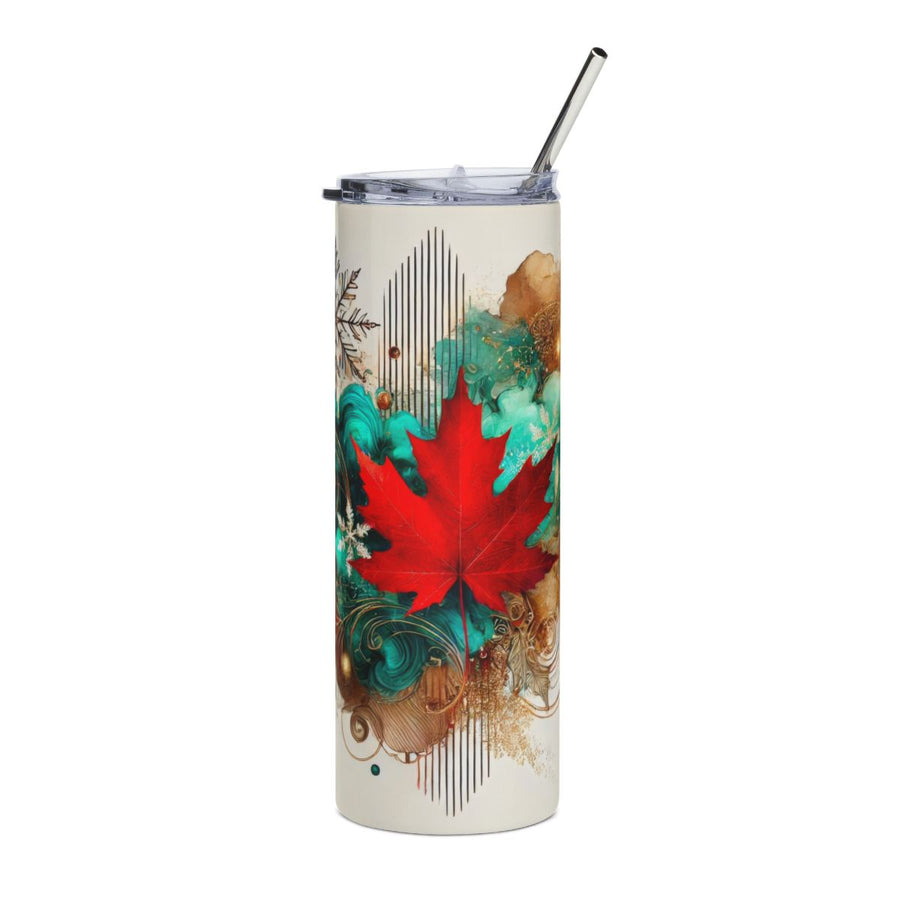 Artistic Maple Leaf 20oz Tumbler – Elegant Canada Day Gift