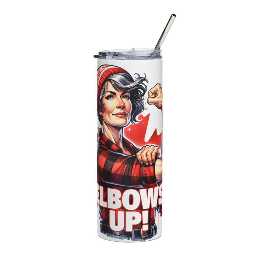 Elbows Up Canada Day 20oz Tumbler – Canadian Pride Gift