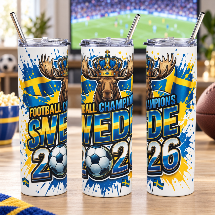 Sweden 2026 Football Tumbler – Swedish Soccer Fan Cup