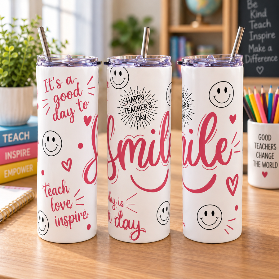 Happy Teacher's Day 20oz Skinny Tumbler