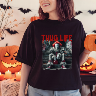 Thug Life horror clown Halloween T-shirt